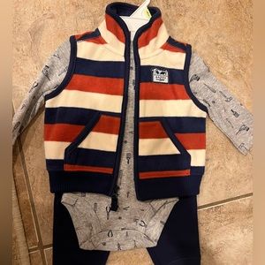 Baby boy 3 month pants, onesies, and vest set